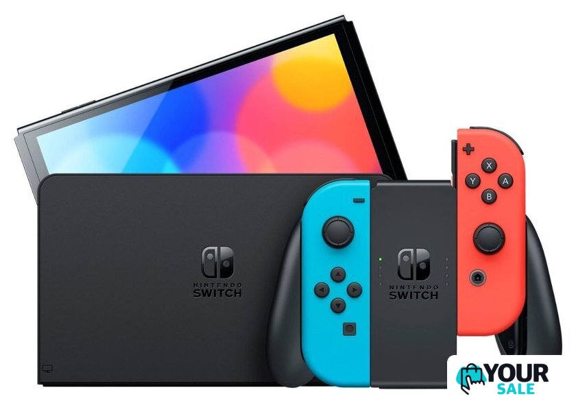 Игровая приставка Nintendo Switch OLED (черный, с неоновыми Joy-Con) - Изображение №3 — Интернет-магазин Your Sale