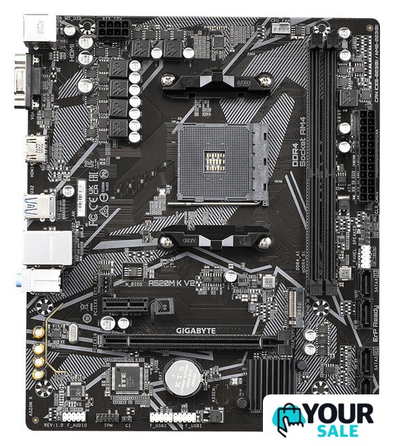 Материнская плата Gigabyte A520M K V2 (rev. 1.1) - Изображение №1 — Интернет-магазин Your Sale