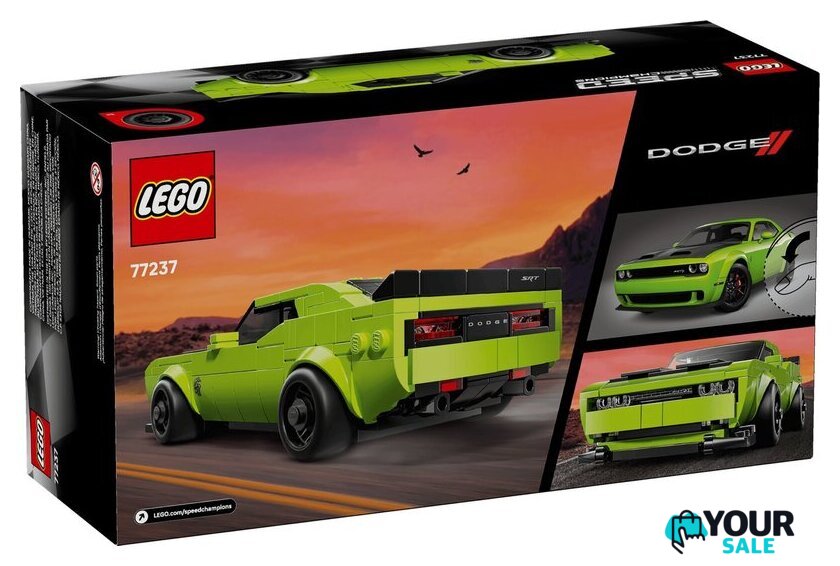 Конструктор LEGO Speed Champions Суперкары Dodge Challenger SRT Hellcat 77237 - Изображение №7 — Интернет-магазин Your Sale