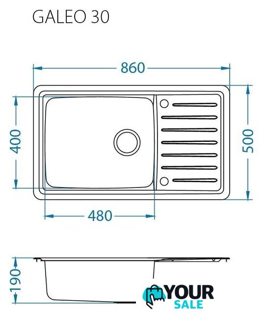 Кухонная мойка Alveus Galeo 30 1128554 - Изображение №2 — Интернет-магазин Your Sale