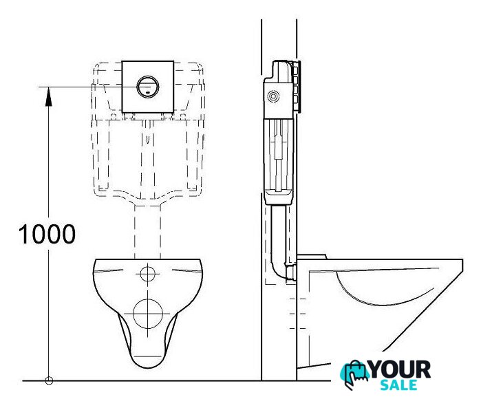 Панель смыва Grohe Ondus Digitecture Light 38915LS0 (белая луна) - Изображение №4 — Интернет-магазин Your Sale