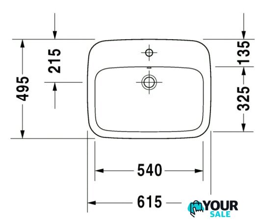Умывальник Duravit DuraStyle 374620000 - Изображение №2 — Интернет-магазин Your Sale