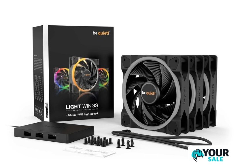 Комплект вентиляторов для корпуса с контроллером be quiet! Light Wings 120mm PWM High-Speed Triple-Pack BL077 - Изображение №12 — Интернет-магазин Your Sale