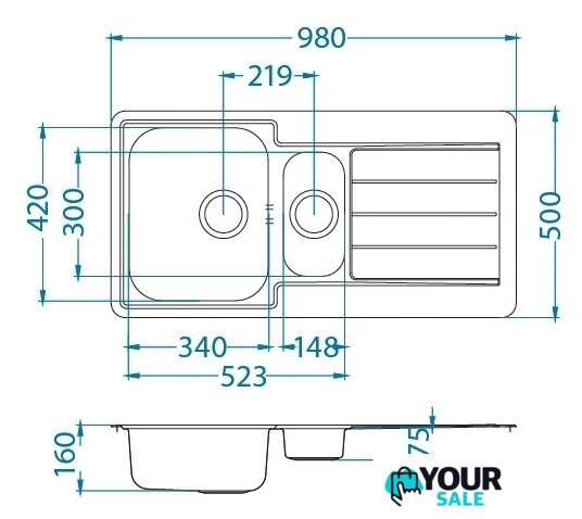 Кухонная мойка Alveus Line 10 - Изображение №3 — Интернет-магазин Your Sale