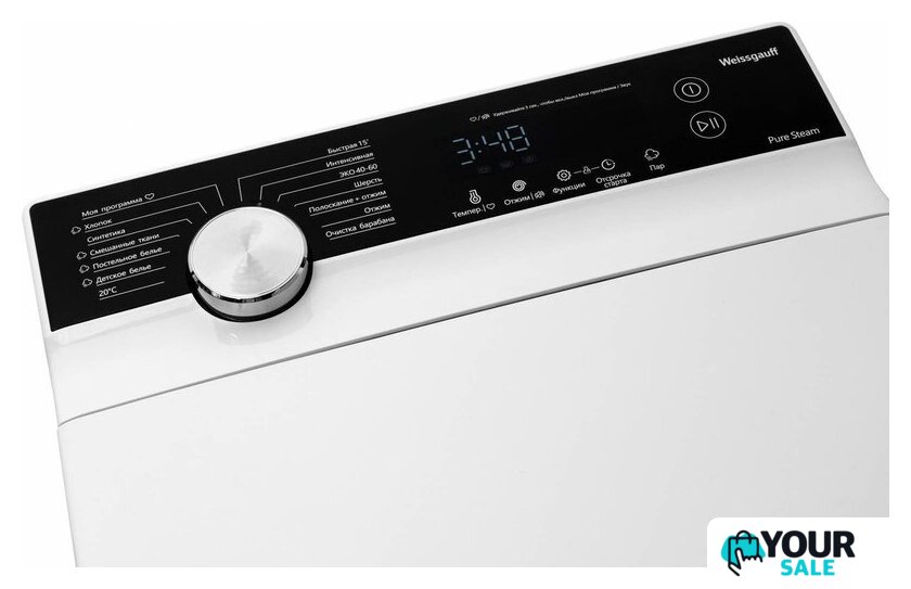 Стиральная машина с вертикальной загрузкой Weissgauff WM 40970 TD Inverter Steam - Изображение №3 — Интернет-магазин Your Sale