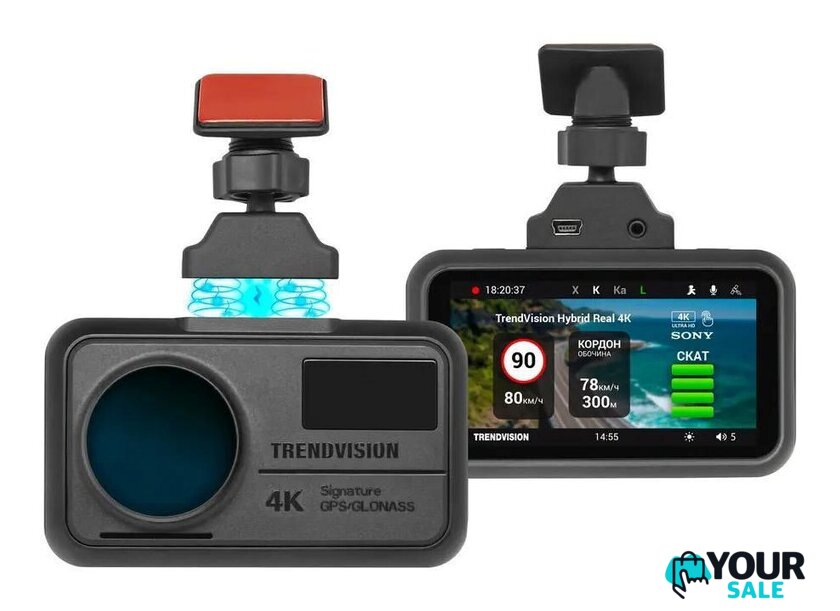 Видеорегистратор-радар детектор-GPS информатор (3в1) TrendVision Hybrid Signature Real 4K - Изображение №2 — Интернет-магазин Your Sale