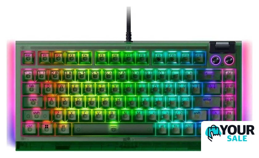 Клавиатура Razer BlackWidow V4 75% Phantom Edition (зеленый, нет кириллицы) - Изображение №4 — Интернет-магазин Your Sale