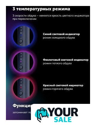 Фен Polaris PHD 3004 (синий) - Изображение №17 — Интернет-магазин Your Sale