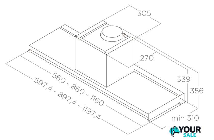 Кухонная вытяжка Elica Lever IX/A/86 PRF0160152 - Изображение №3 — Интернет-магазин Your Sale