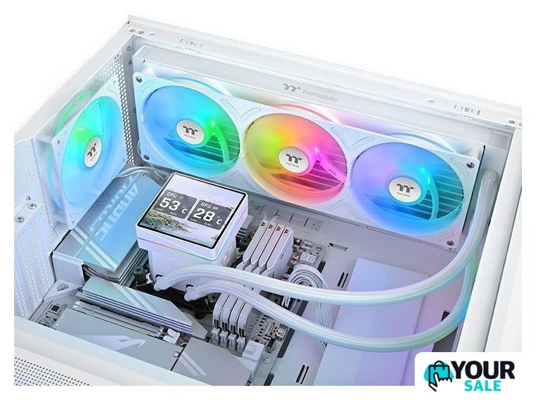 Система жидкостного охлаждения для процессора Thermaltake TH360 V3 Ultra ARGB Sync Snow Edition CL-W476-PL12SW-A - Изображение №5 — Интернет-магазин Your Sale