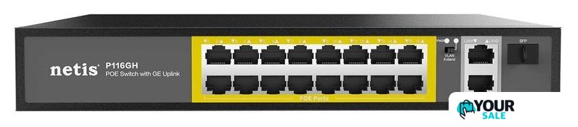 Неуправляемый коммутатор Netis P116GH - Изображение №1 — Интернет-магазин Your Sale