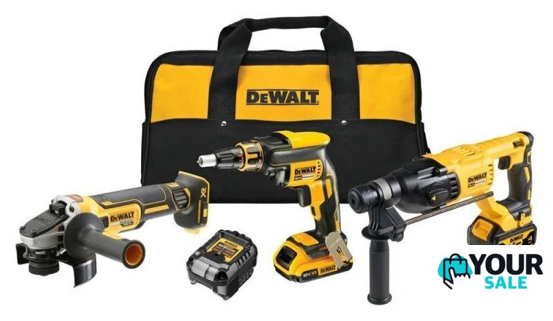  DeWalt DCK308DM (перфоратор, шуруповерт, болгарка, 2 АКБ, сумка) - Изображение №1 — Интернет-магазин Your Sale
