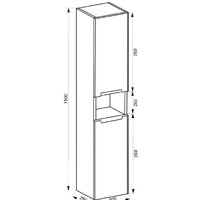 ЗОВ Шкаф-пенал Дион 150 DP150LWP0M9003MKV5 (белый матовый) Image #4