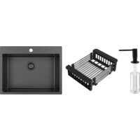 Schtoff Best Premium Black 6050 + коландер KR-1 Black + дозатор SD-1 Black