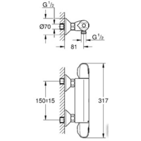 Grohe Grohtherm 1000 New 34143003 Image #2
