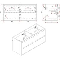 ЗОВ Тумба под умывальник Парма 120 P120LWP0MWMC1B (белый матовый) Image #3