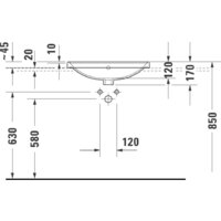 Умывальник Duravit D-Neo 0357600027 - Превью изображения №4 — Интернет-магазин Your Sale