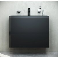 AM.PM Тумба под умывальник Gem 75 M90FHX07522BM (черный матовый)