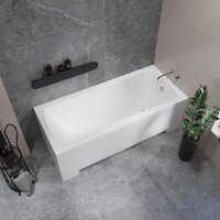 Lauter Bianca 140 21207140 (с каркасом и сифоном 21Y11021 матовый черный) Image #11