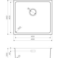 Omoikiri Tadzava 49-U/I-GM 4993076 (вороненая сталь) Image #2