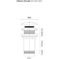 Донный клапан Oltens Rovde 05200300 - Превью изображения №2 — Интернет-магазин Your Sale