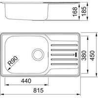 Кухонная мойка Franke LNX 611-82 101.0736.118 (стальной) - Превью изображения №2 — Интернет-магазин Your Sale