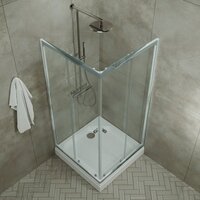 Triton Вента-Блэк 80x80 (хром, с поддоном) Image #11