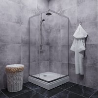 Triton Вента-Блэк 80x80 (хром, с поддоном) Image #9