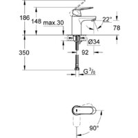 Смеситель Grohe Eurosmart Cosmopolitan [2337600E] - Превью изображения №2 — Интернет-магазин Your Sale