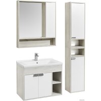 Акватон Тумба под умывальник Флай 80 1A237401FAX10 (дуб белый/дуб крафт) Image #5