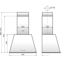 Кухонная вытяжка Elikor Гамма 60П-650-Э3Д (антрацит/серебро) (946118) - Превью изображения №2 — Интернет-магазин Your Sale