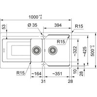 Кухонная мойка Franke Urban UBG 651-100 114.0741.215 (оникс) - Превью изображения №3 — Интернет-магазин Your Sale