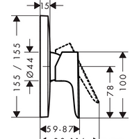 Hansgrohe Talis E 71765670 (черный матовый) Image #2