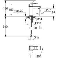 Смеситель Grohe Eurocube S-Size [2339200E] - Превью изображения №4 — Интернет-магазин Your Sale