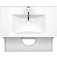 ЗОВ Тумба под умывальник Дион 100 D100LWP0M9003MKV5-HPL38T (туя/белый матовый) Image #2