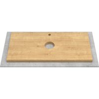 ЗОВ Тумба под умывальник Дион 100 D100LWP0M9003MKV5-HPL38T (туя/белый матовый) Image #3