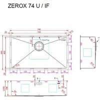 Кухонная мойка ZorG Zerox 74 U / IF Zurinox PVD Gunblack - Превью изображения №4 — Интернет-магазин Your Sale