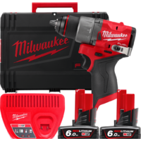 Milwaukee M12 FUEL M12FDD2-602X 4933479875 (с 2-мя АКБ 6 Ач, кейс)