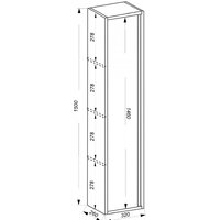 ЗОВ Шкаф-пенал Парма 150 PP150LHO0MBPMC1A (дуб/черный) Image #4