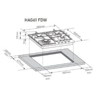 Варочная панель ZorG HAG61 FDW black - Превью изображения №9 — Интернет-магазин Your Sale