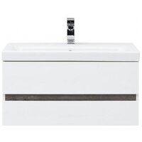 Aquanet Тумба Беркли 80 с умывальником Moduo 80 (белый/дуб рошелье) Image #3