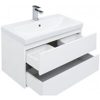 Aquanet Тумба Беркли 80 с умывальником Moduo 80 (белый/дуб рошелье) Image #9