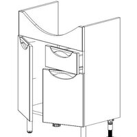 СанитаМебель Тумба Камелия 65 Д3 с умывальником Новая Грань Image #2