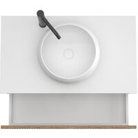 ЗОВ Тумба под умывальник Кито-2 2K80LW0MRMC-LDSPW (белый/тростник) Image #2