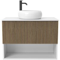 ЗОВ Тумба под умывальник Кито-2 2K80LW0MRMC-LDSPW (белый/тростник) Image #3