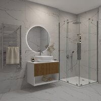 ЗОВ Тумба под умывальник Кито-2 2K80LW0MRMC-LDSPW (белый/тростник) Image #7