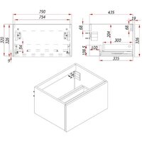 ЗОВ Тумба под умывальник Кито-2 2K80LW0MRMC-LDSPW (белый/тростник) Image #10