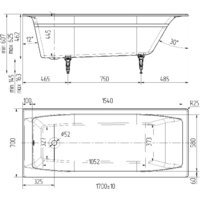 Универсал Эталон 170x70 (с ножками) Image #3