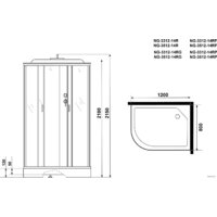 Душевая кабина Niagara NG-3512-14RP 120x80 - Превью изображения №3 — Интернет-магазин Your Sale