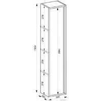 ЗОВ Шкаф-пенал Парма 150 PP150LWP0MWMC1B (белый матовый) Image #3